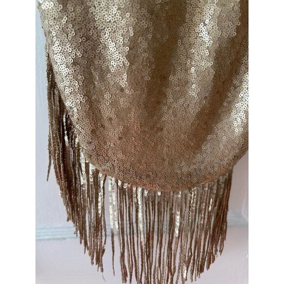 Women’s size medium gold sequin blouse - Picture 3 of 9
